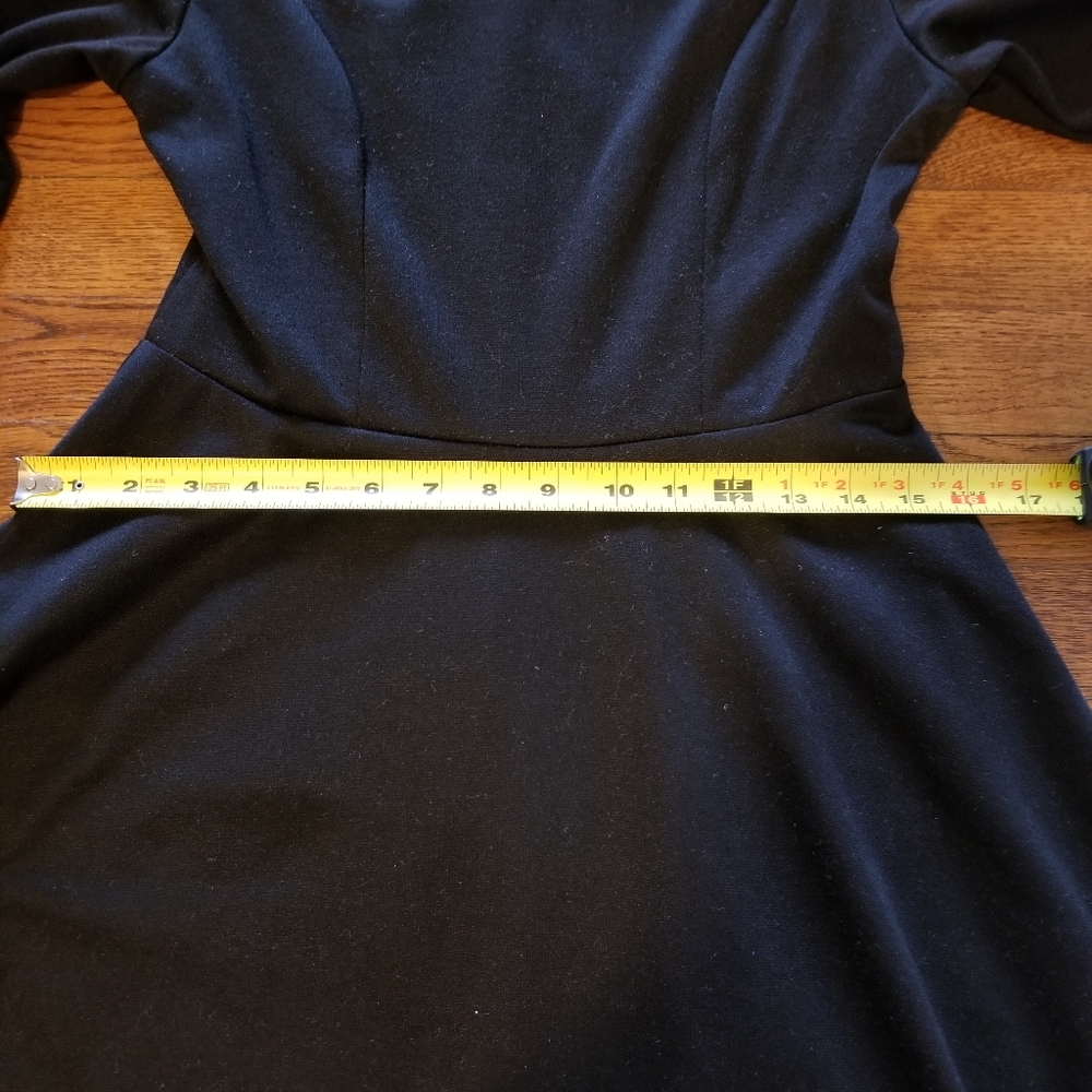 Black Dress W/ White Collar - Picture 5 of 6